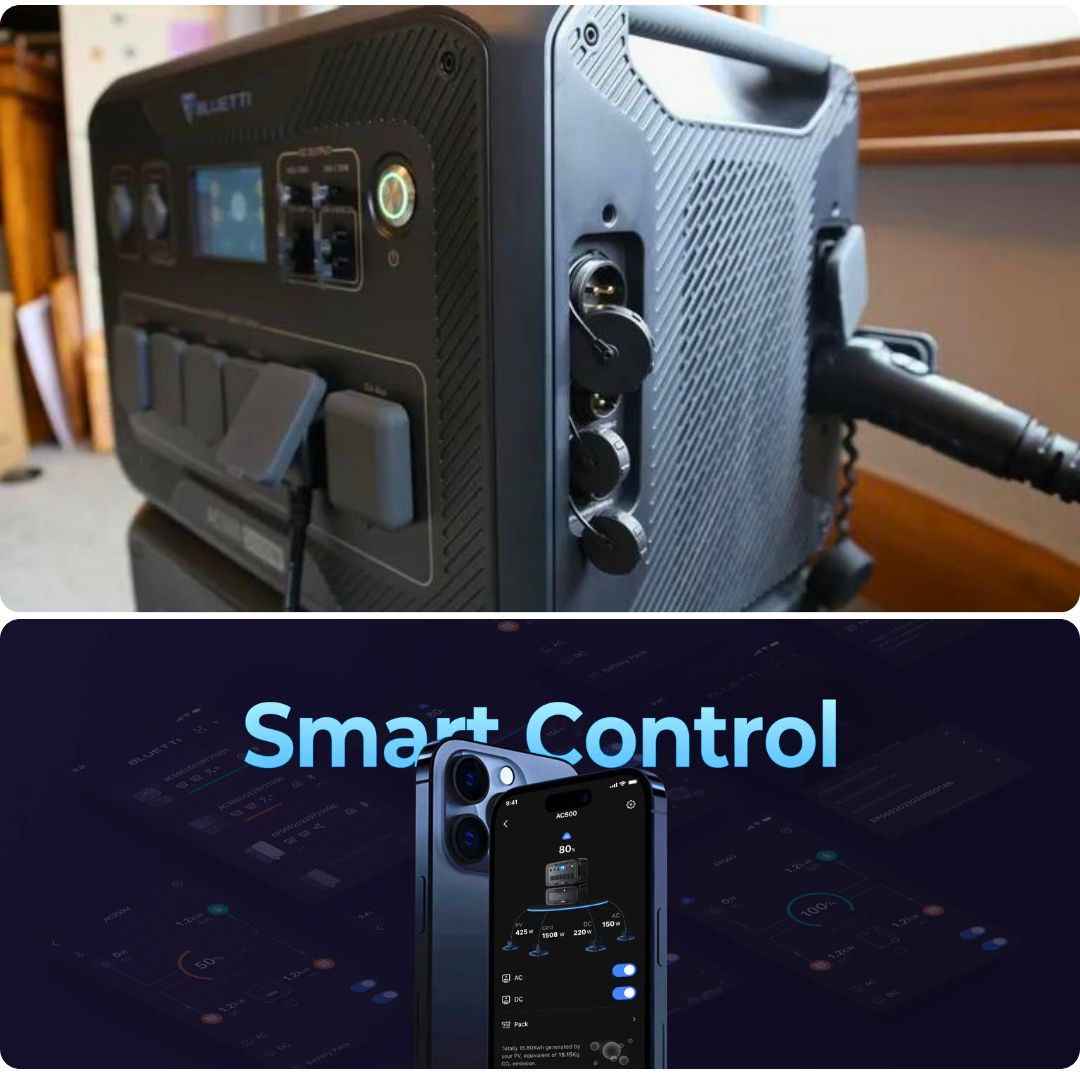 Bluetti AC500 5000W Modular Inverter | 10000W Surge | Expandable LiFePO4 Home Backup