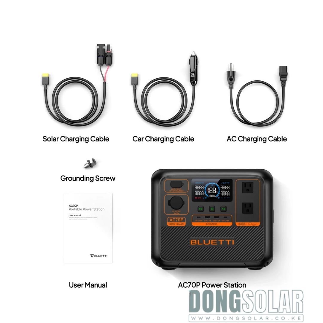 BLUETTI AC70P Portable Power Station | 1000W 864Wh
