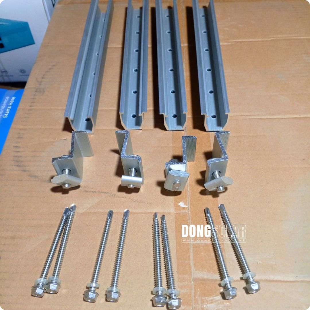 Solar Panel Clamp Set 4*mini-rails 4*end-clamps