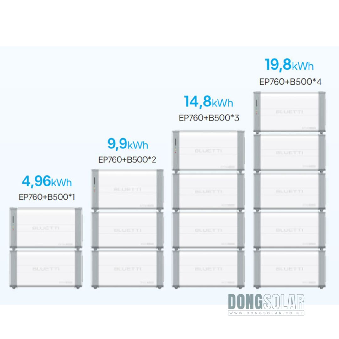 Inverter EP760 7600W +  10KW Lithium Battery B500 Expandable