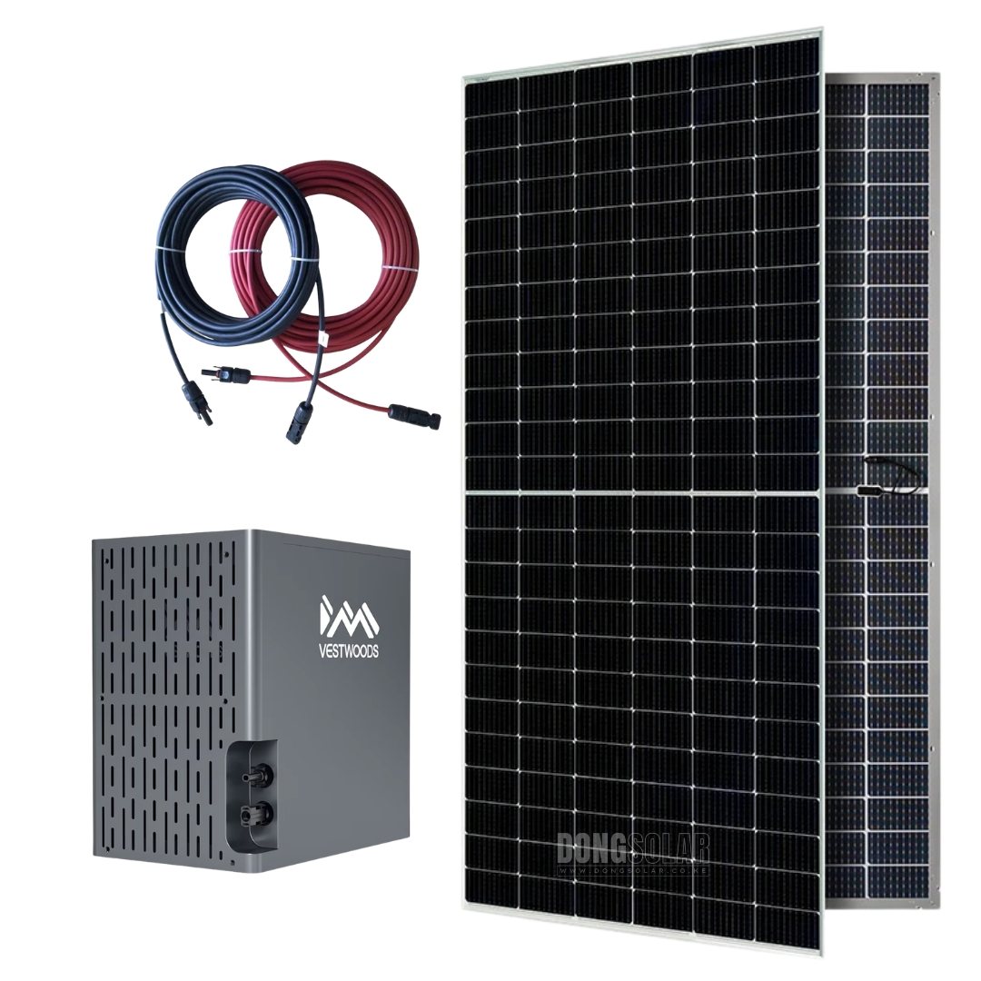 2KwH VESTWOODS portable Power Station with 595w Solar Panel