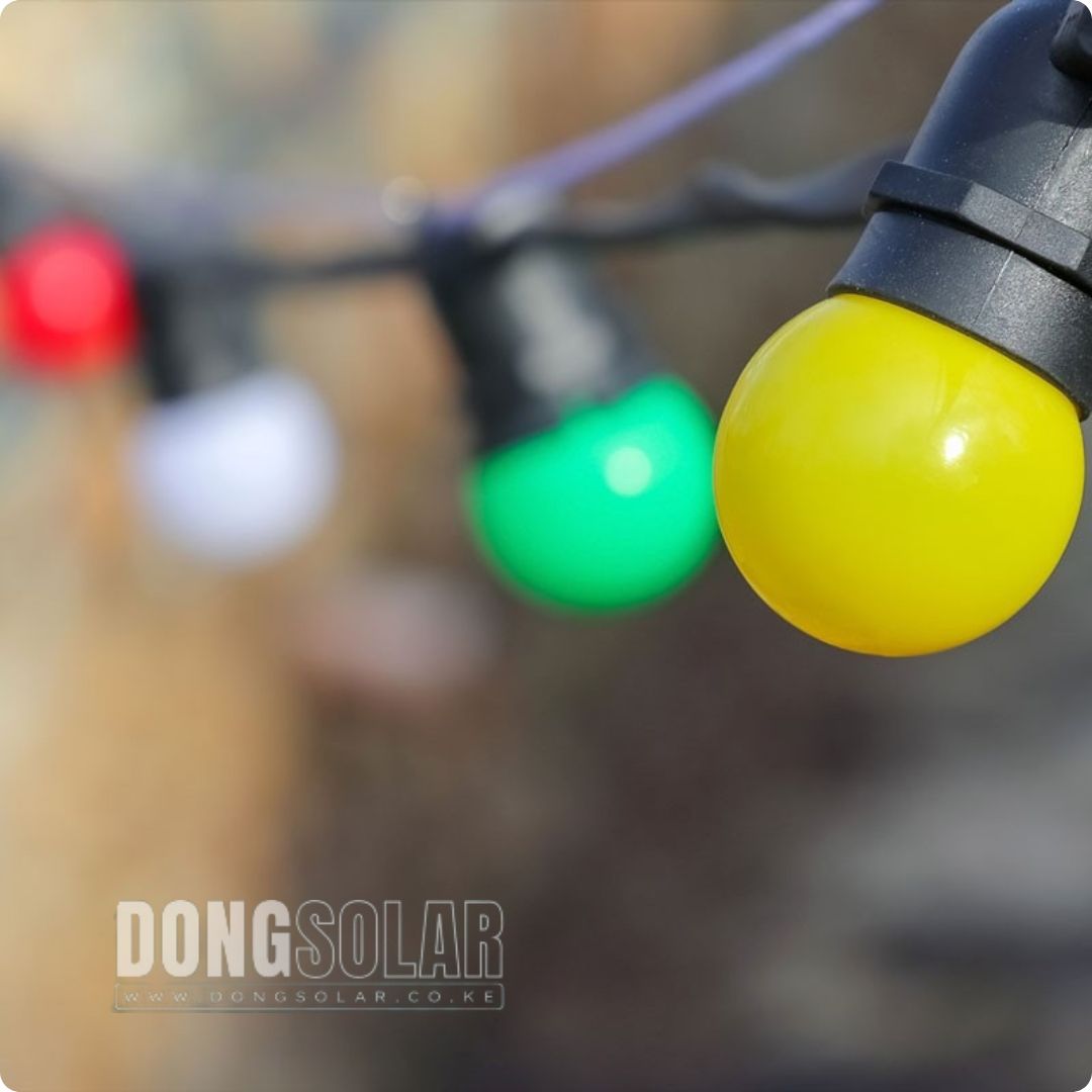 Electric String Lights 15m, 15 G45 Bulbs RGB