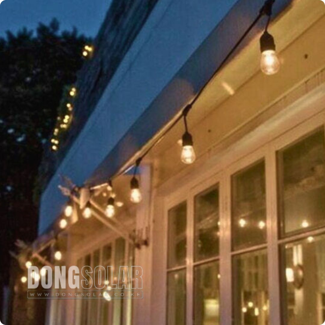 Electric String Lights 15m, 15 S14 2W Bulbs Warm White