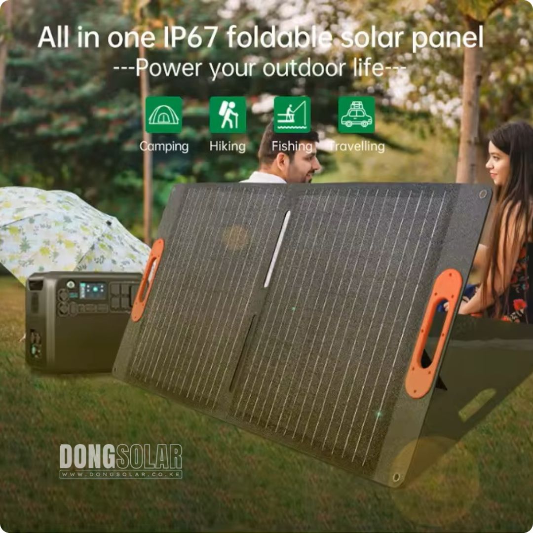 100W Portable Solar panel  with USB-c, USB3.0 and DC Output 18V