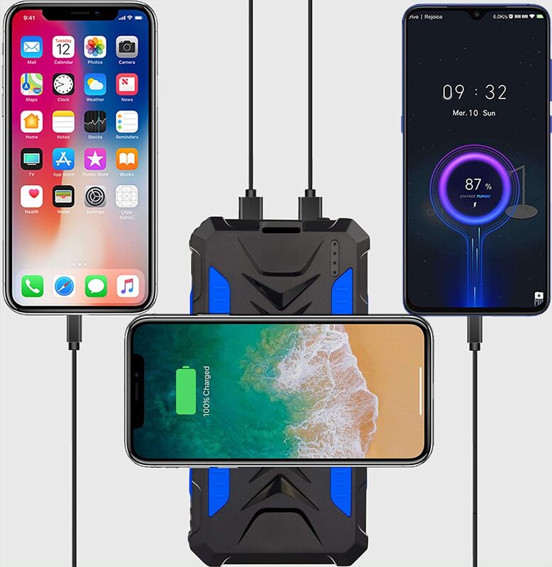 36000mAh Qi Solar Powerbank BLUE
