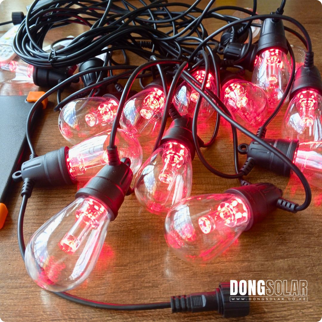 Solar RGBW S14 15m String Lights 15Bulb 15meters