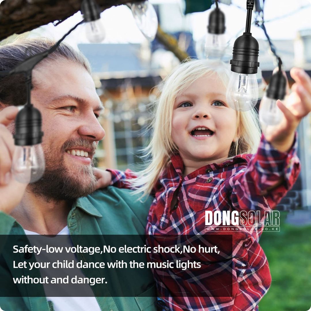 Solar RGBW S14 15m String Lights 15Bulb 15meters