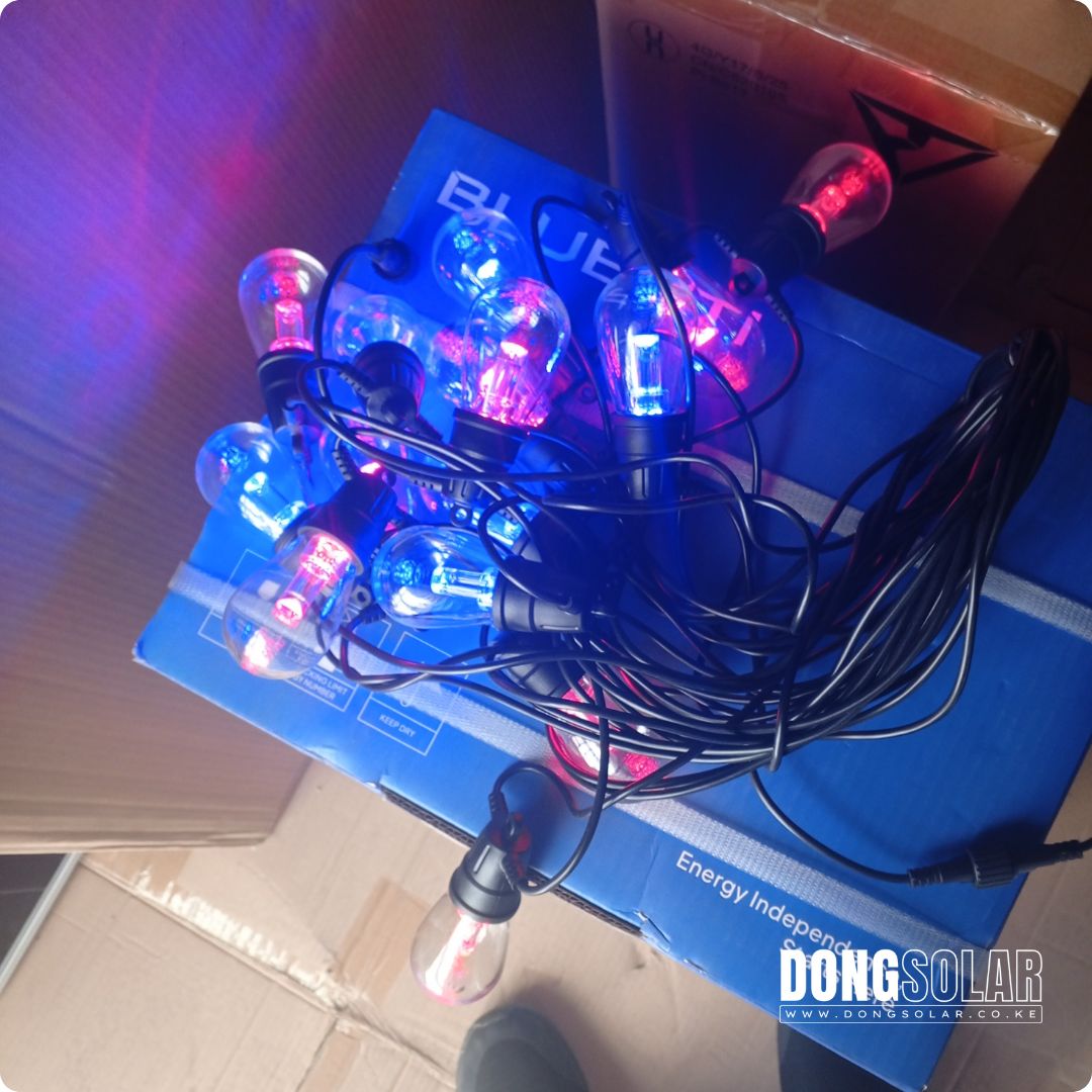 Solar RGBW S14 15m String Lights 15Bulb 15meters