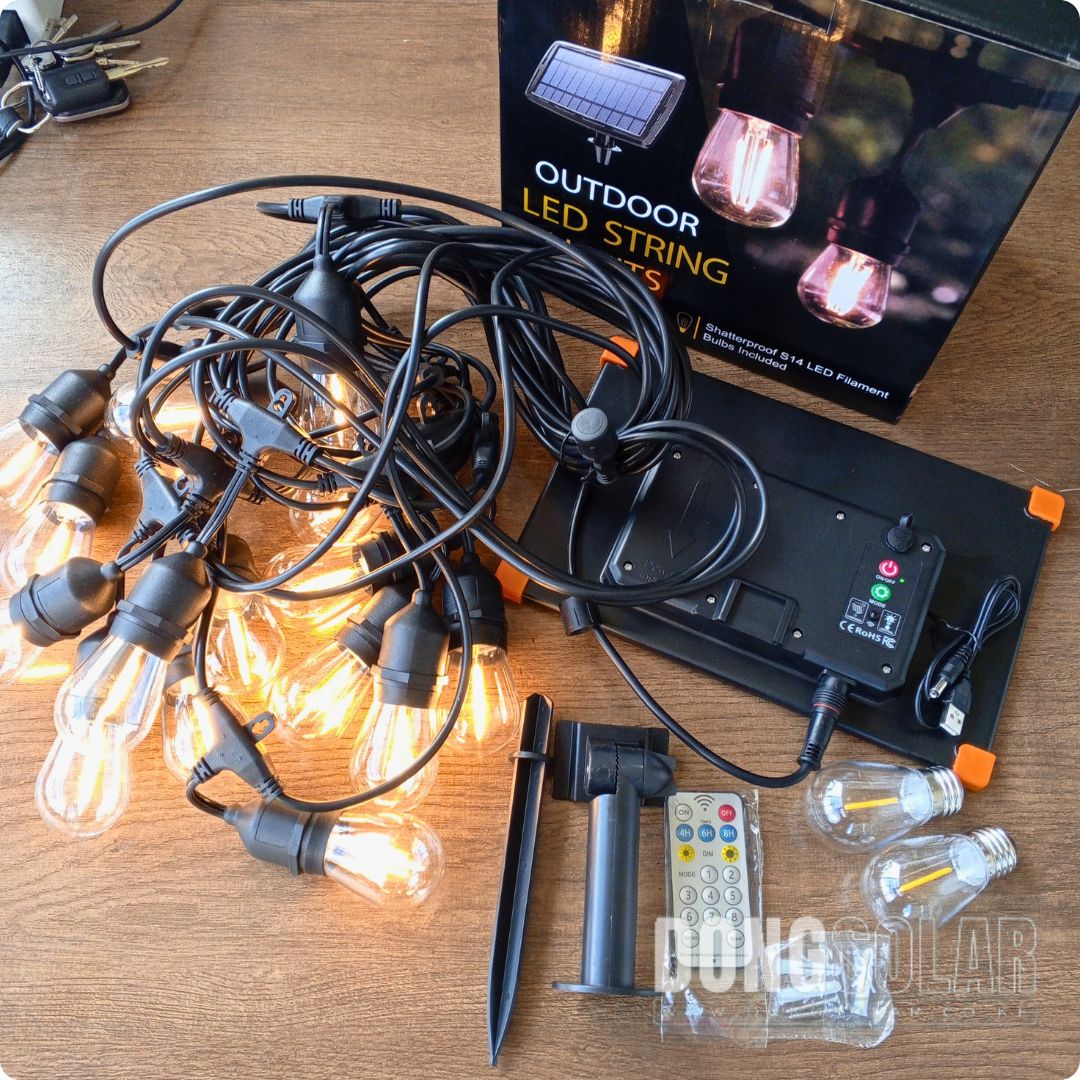 Solar S14 15m String Lights 15Bulb 15meters Warm White 2200K