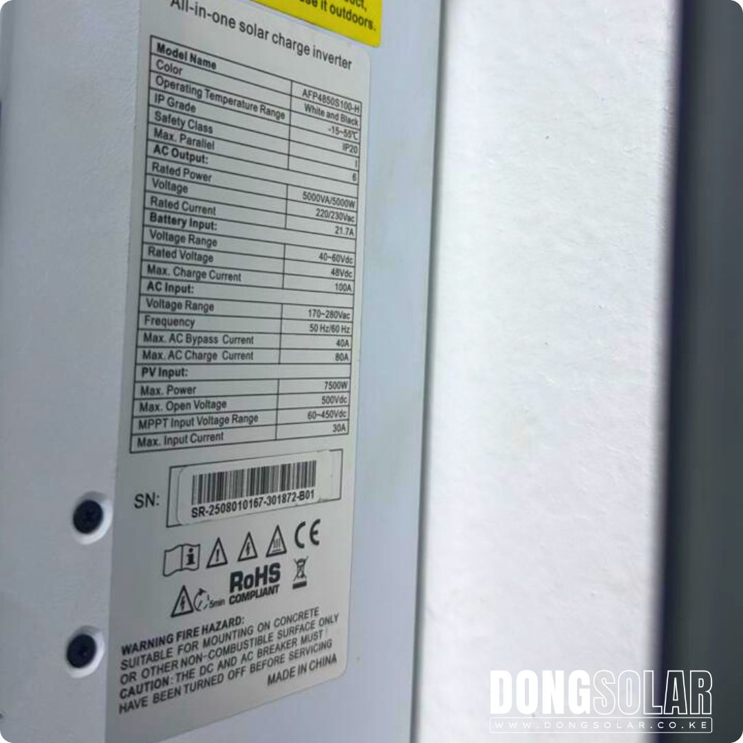 SRNE 5kW Hybrid Solar Inverter | AFP4850S100-H