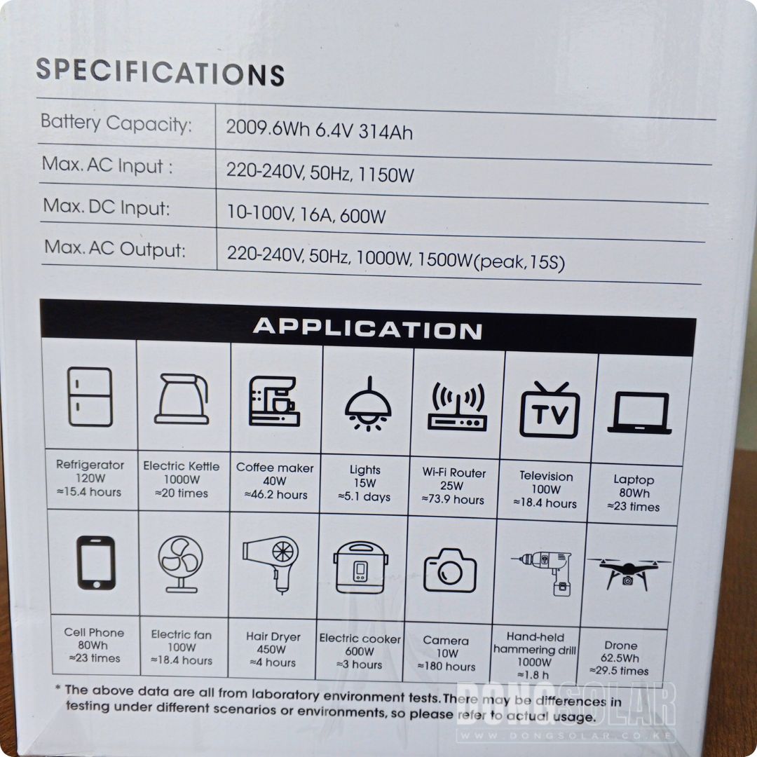 VESTWOOD Power Station 2000WH 1000W