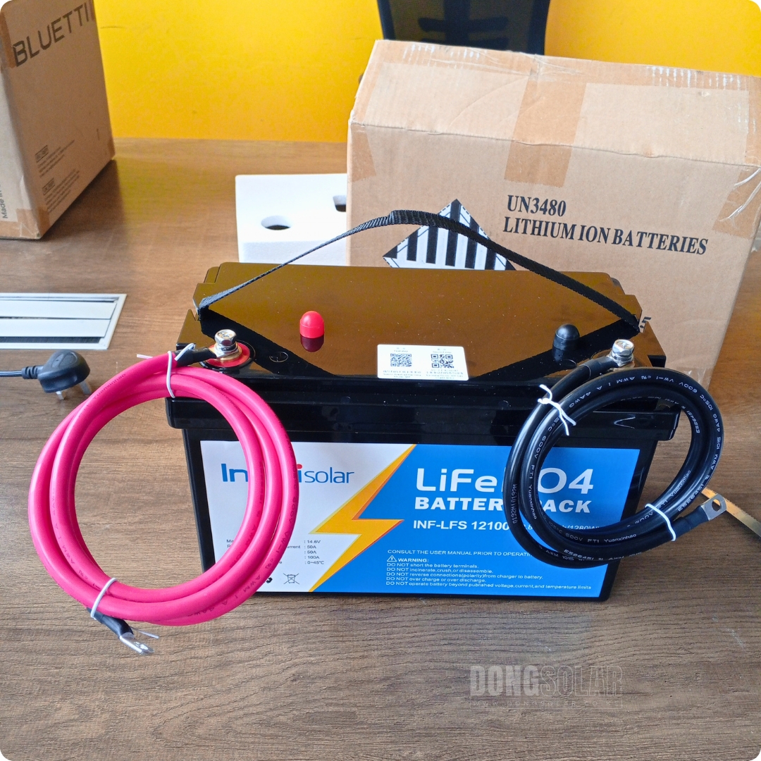 12V InfiniSolar  LiFePO4 Battery 12.8V 100Ah 1280wH INF-LFS-12100