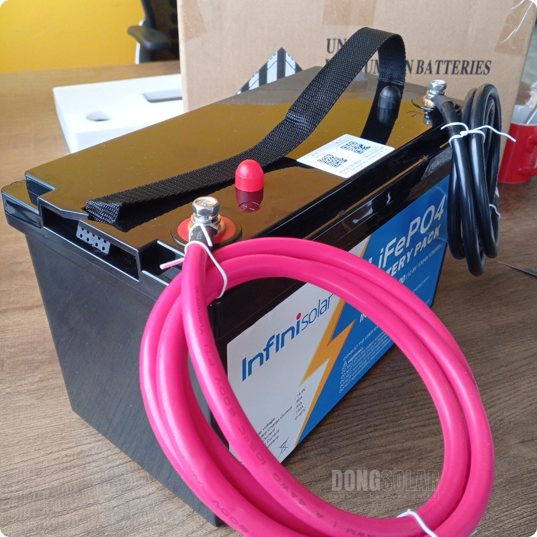 12V InfiniSolar  LiFePO4 Battery 12.8V 100Ah 1280wH INF-LFS-12100