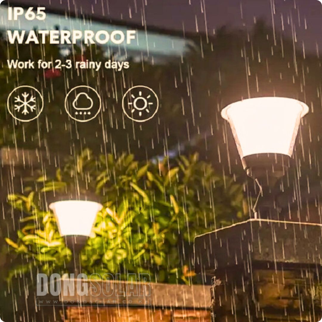 Solar Pillar Gate Light